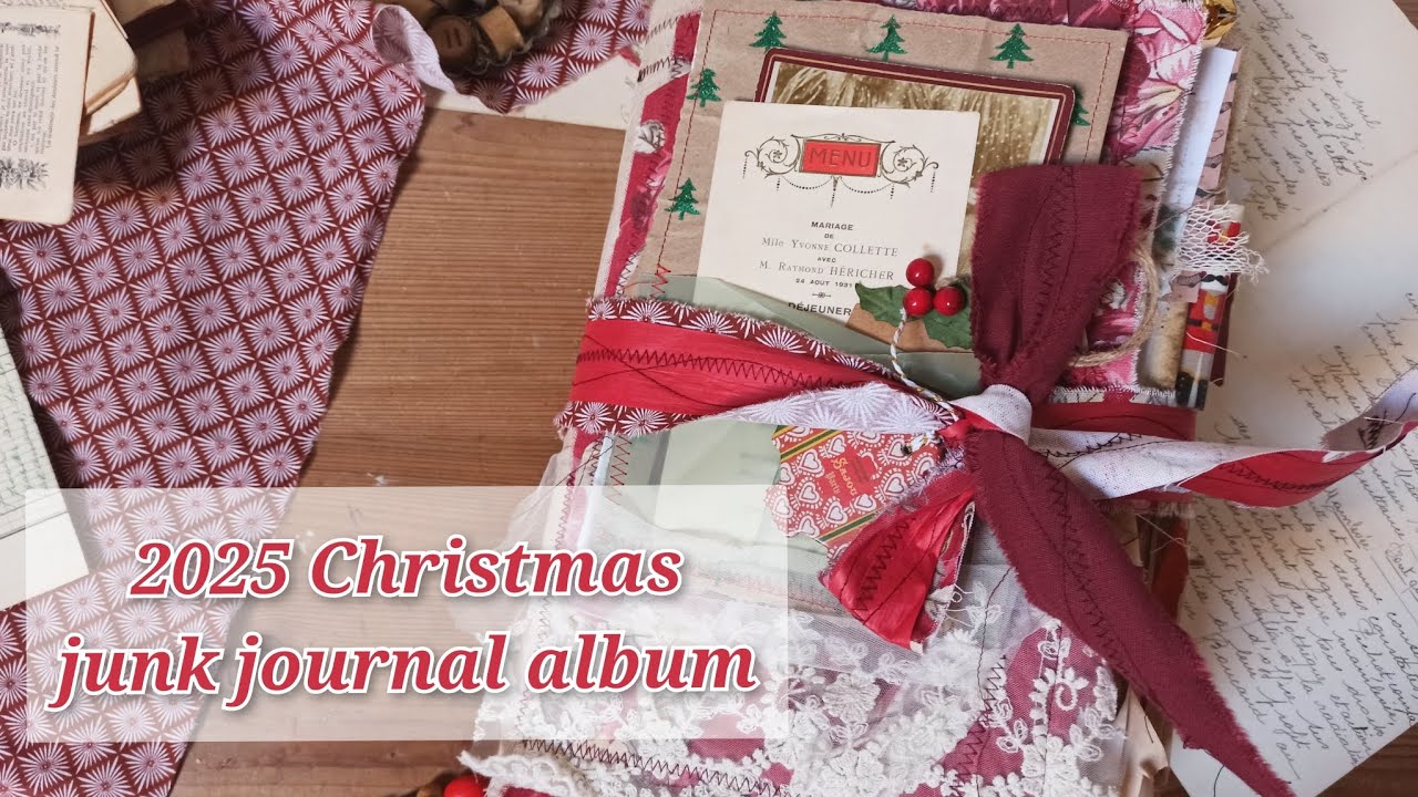 Christmas junk journal album 2025 - flip through (SOLD❤️)