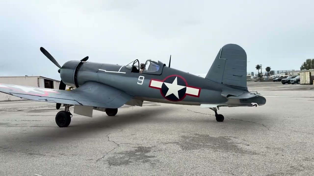 Chino Planes of Fame Museum&rsquo;s F4U Corsair leaves for its demonstration flight on January 3, 2026.