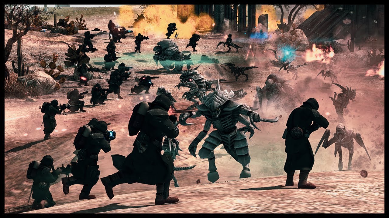 TYRANID SWARM vs Death Korps of Krieg! Warhammer 40k Mod