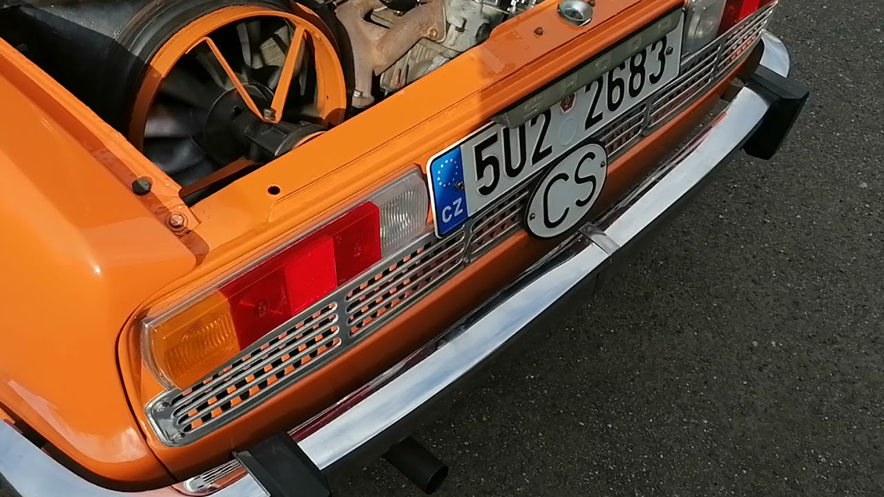 Škoda 110 R 1977, karburátor Fajs 40 DCOE, výfuk Burges. První nastartování po montáži 😁.