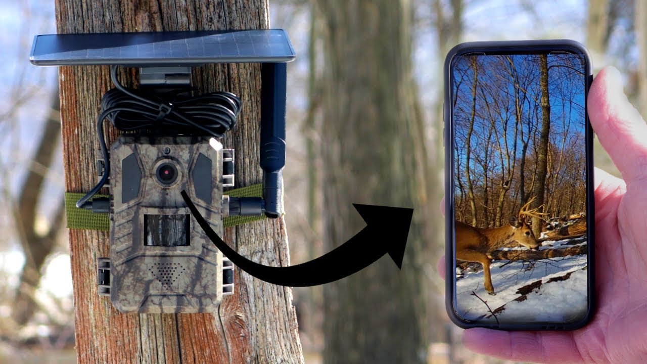 LSVISION 4G LTE Cellular Trail Camera Solar Powered Rechargeable Batteries LIVE-View
