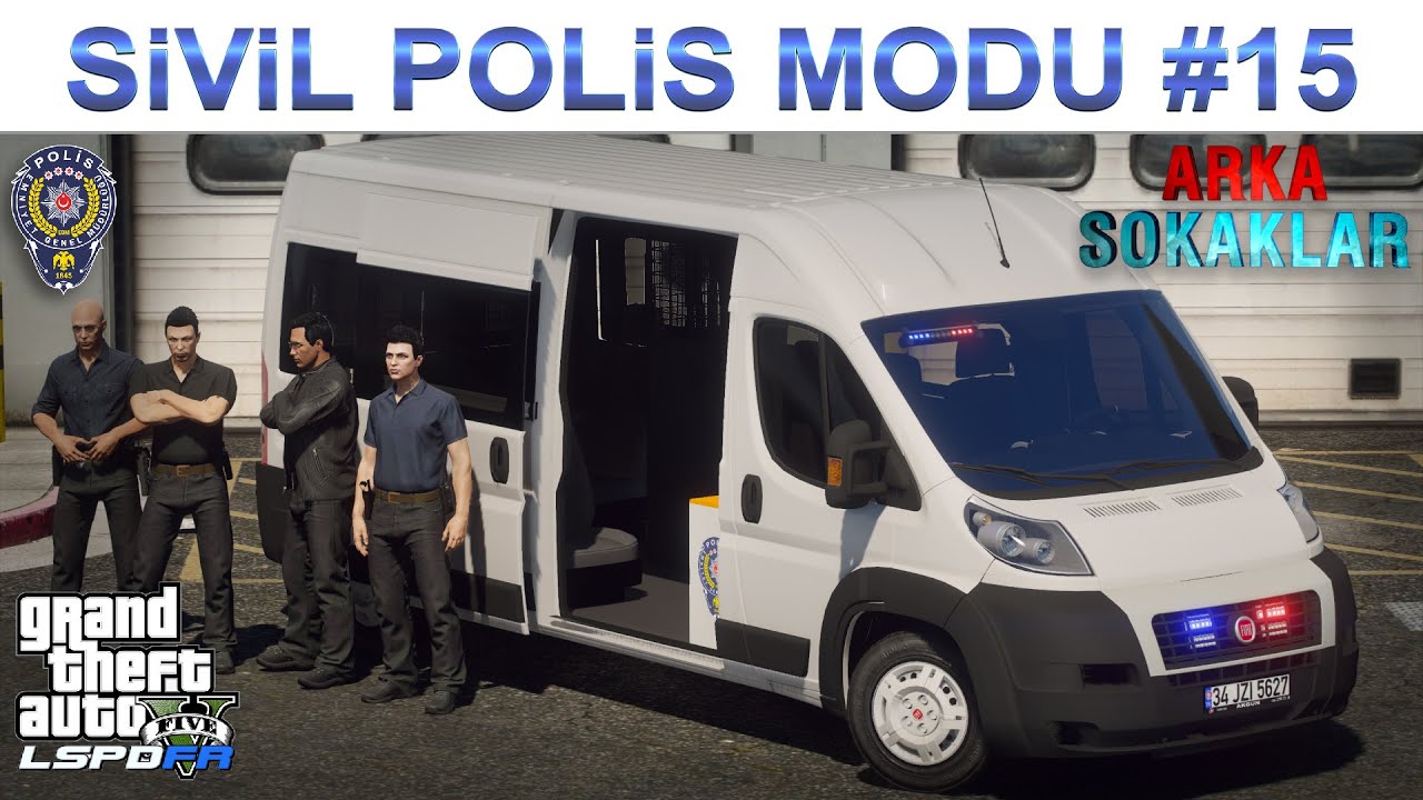 GTA 5 ARKA SOKAKLAR FİAT DUCATO | SİVİL POLİS MODU | LSPDFR