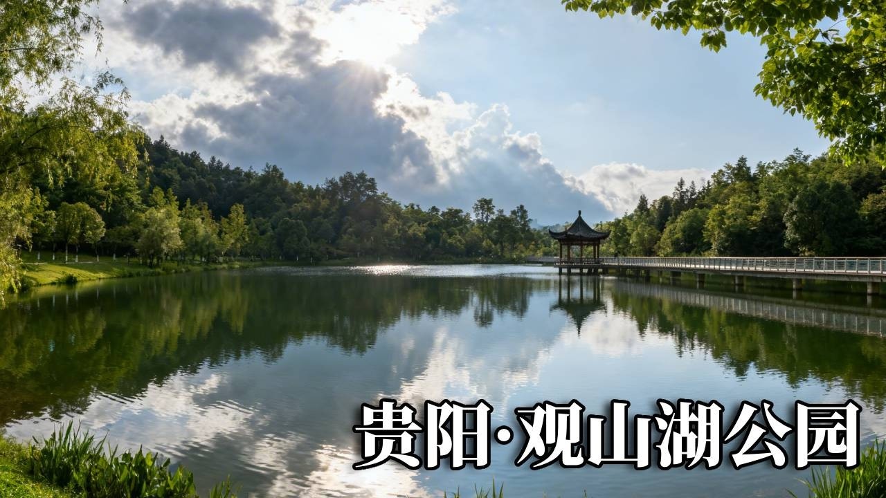 贵阳之旅——观山湖公园，湖边一日游，看夜景吃酸汤鱼！【行走世界的北京老刘】