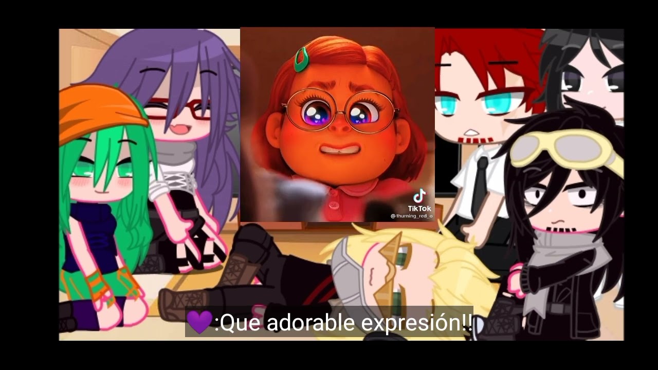 Pro héroes reaccionan a Turning red//gacha club//Jackie-kun