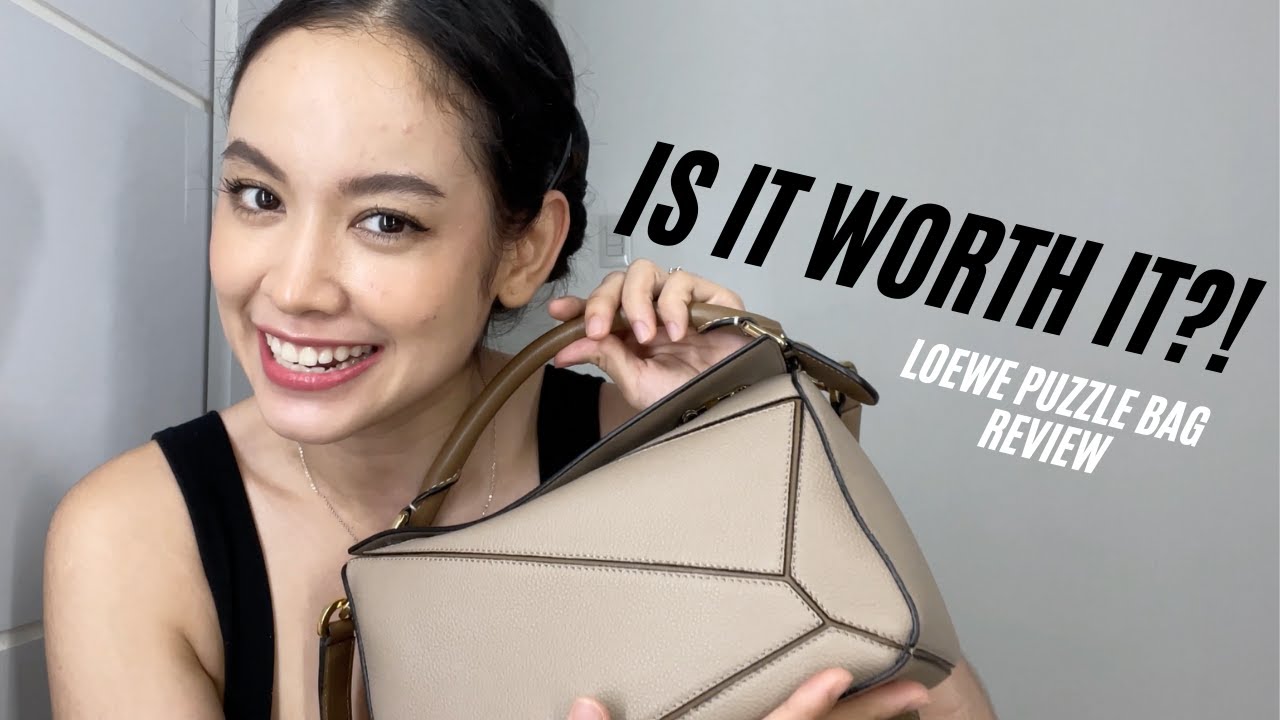 LOEWE SMALL PUZZLE BAG HONEST REVIEW | What fits, mod shots, and would I recommend it? 🤎🤎🤎