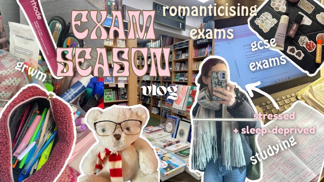 STUDY VLOG 📎🎧|| EXAM SEASON motivation + romanticising school 🎱📚