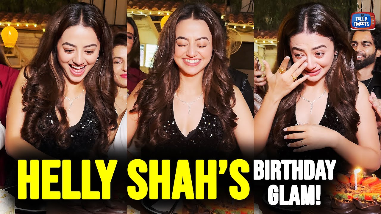 Helly Shah Stuns in Black Sequin Dress at Birthday Bash 🎂✨