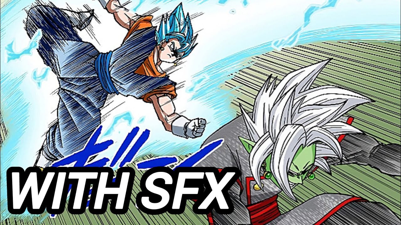 Vegito vs Fused Zamasu (Manga) with SFX
