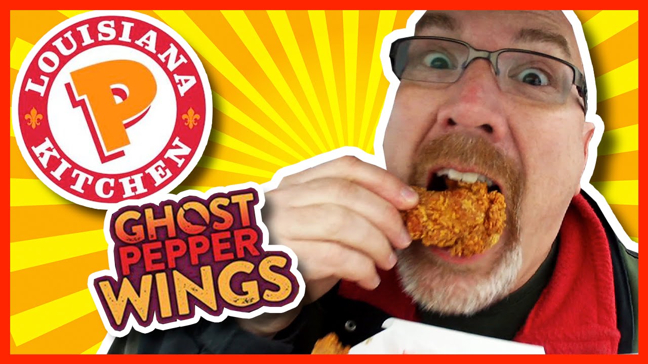 Ghost Pepper Wings from Popeye's Review also Onion Rings and Biscuit