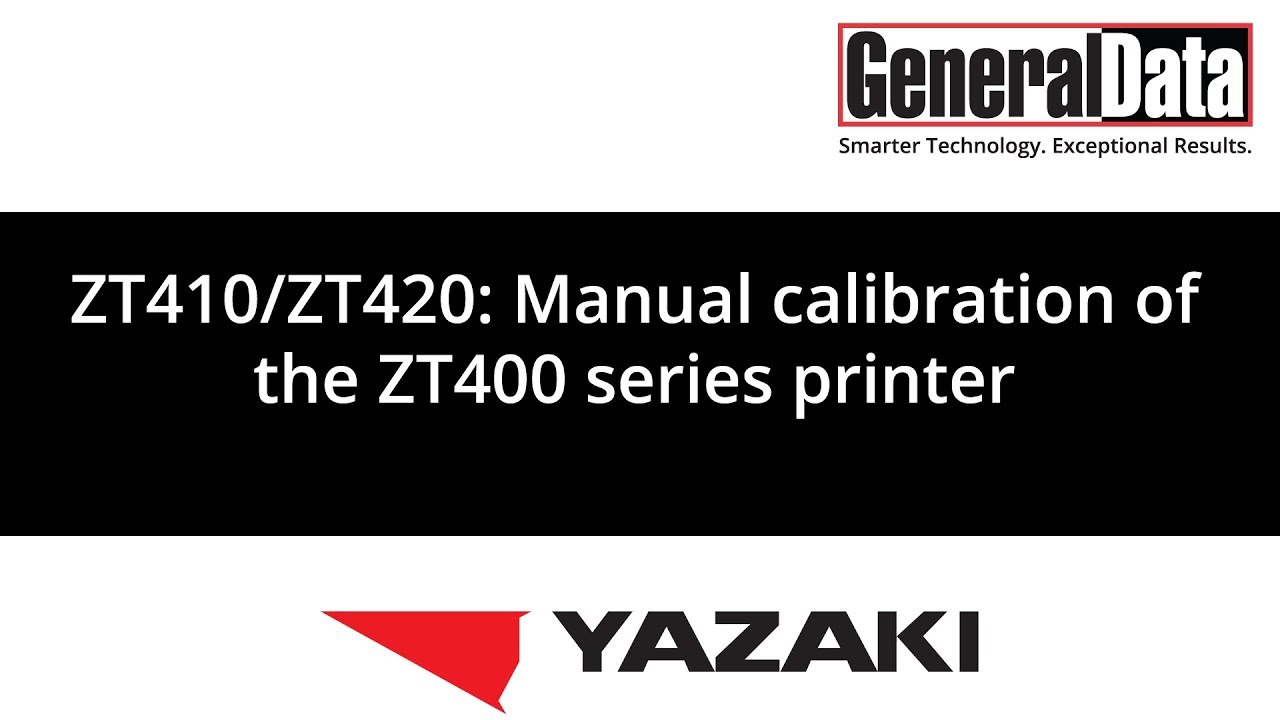 ZT410/ZT420: Manual calibration of the ZT400 series printer