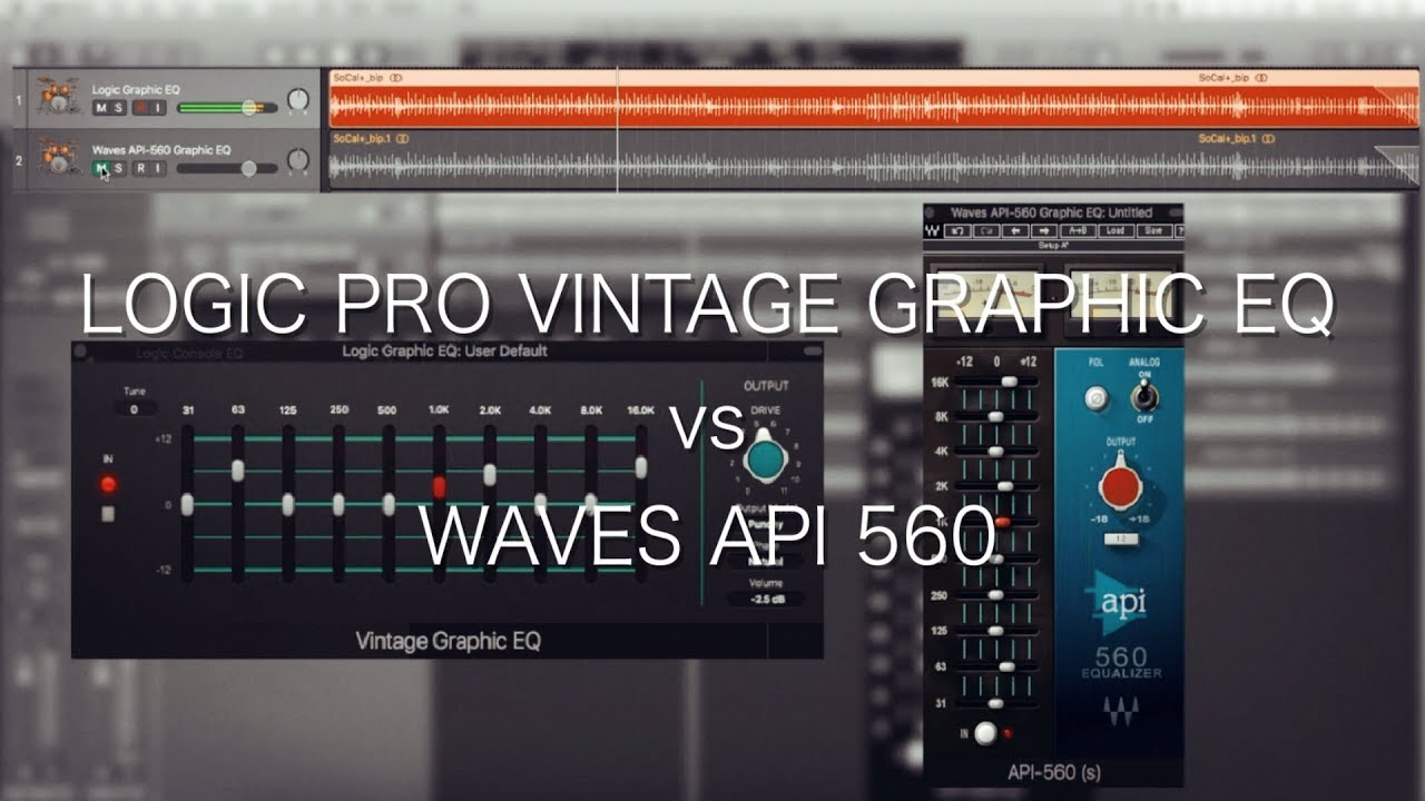 Logic Pro Vintage Graphic EQ vs Waves API-560