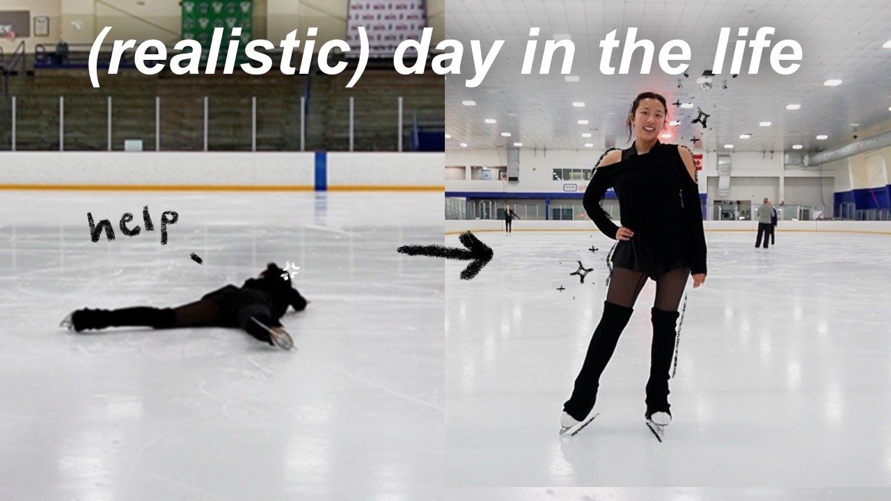 a day in the life of a figure skater (on her period lol)⛸️ | early mornings, healthy meals, gym time