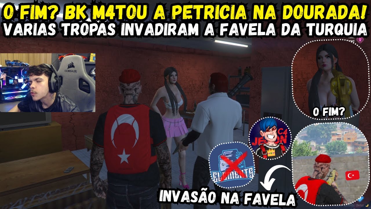 O FIM? BKINHO M4TOU A PETRICIA DE DOURADA!? | VARIAS TROPAS INVADIRAM A FAVELA DA TURQUIA! | GTA RP