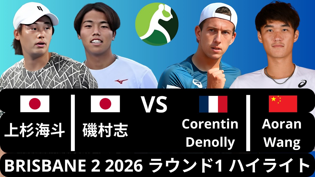 Kaito Uesugi 上杉海斗 & Kokoro Isomura 磯村志 vs Corentin Denolly & Aoran Wang | Brisbane 2026 R1 Highlight