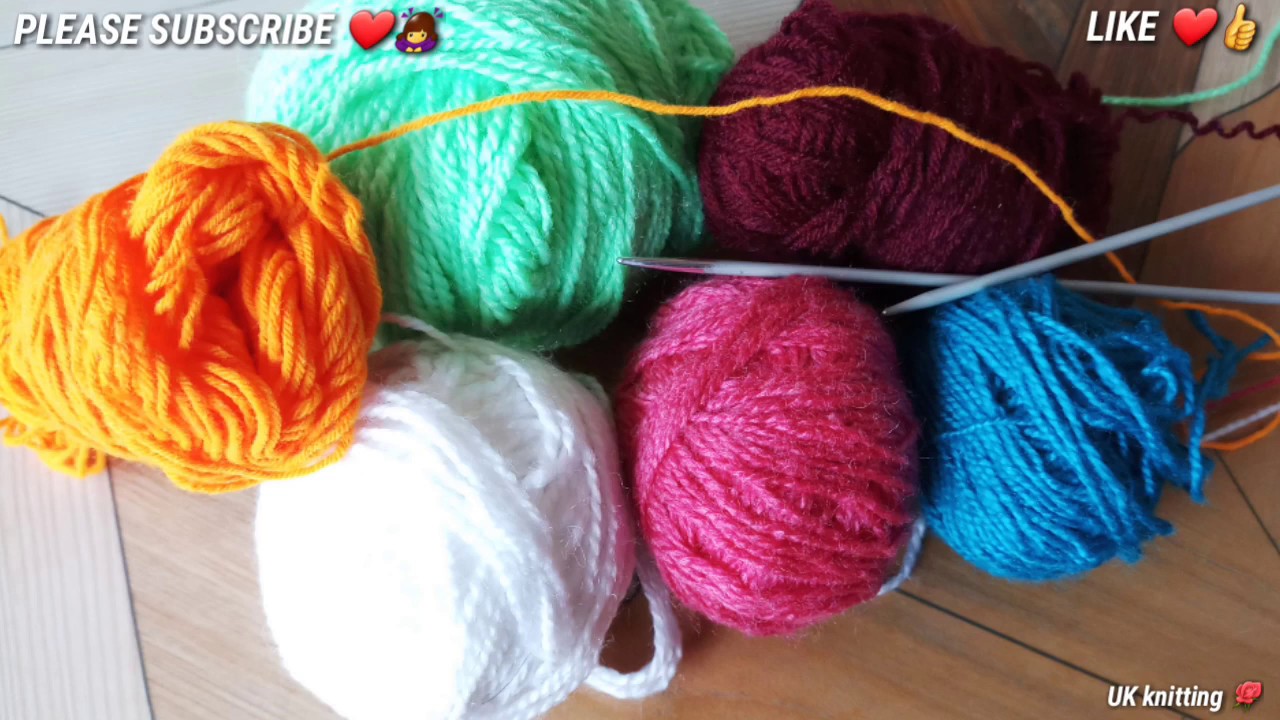 बची हुई ऊन का बहुत ही प्यारा आसान पैटर्न/Multi Colour Knitting/Two Colour Knitting Design/Sweater