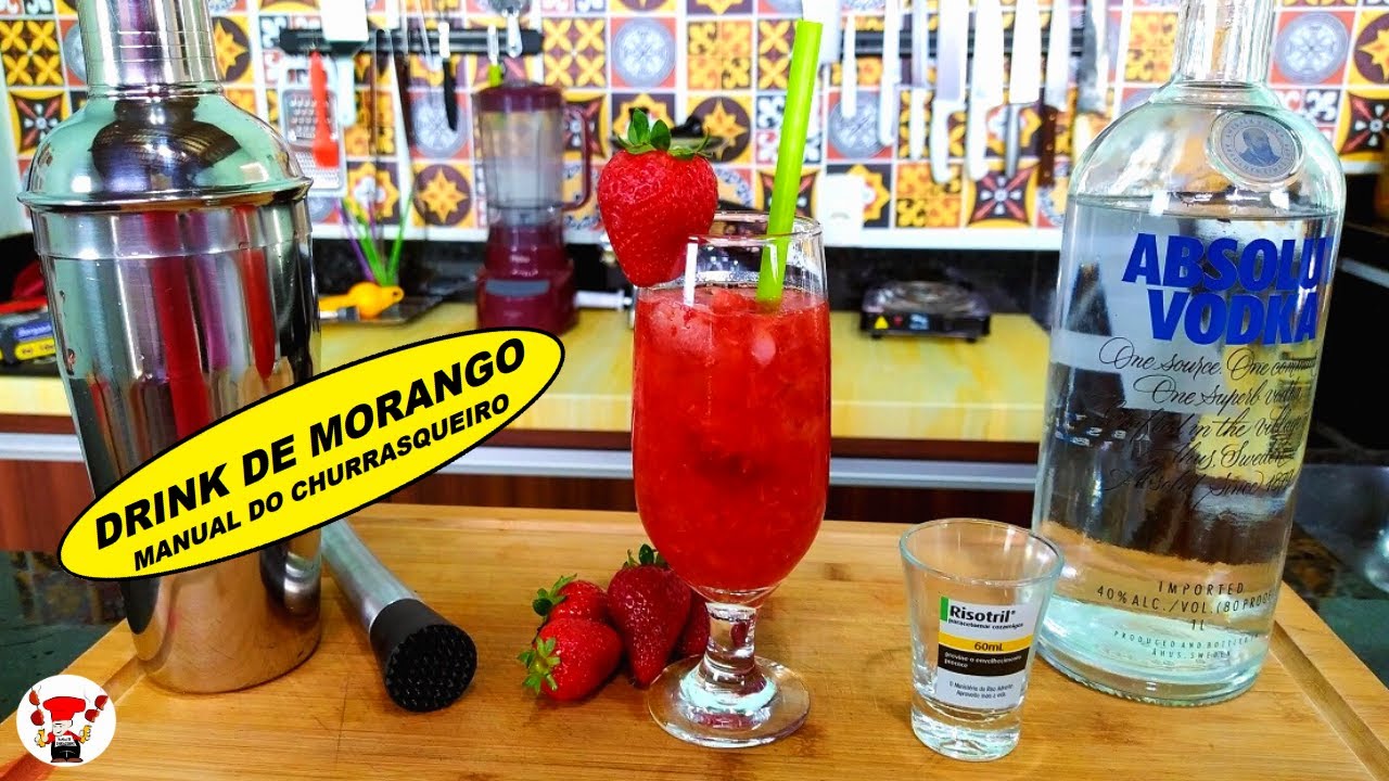 Como Fazer Caipirinha de Morango e Vodka Caipiroska Drink Perfeito