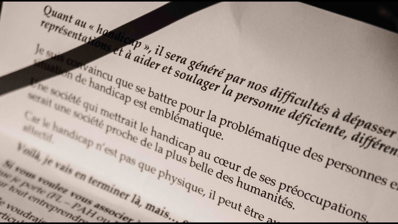 Luc Boland discours sur la différence et le handicap