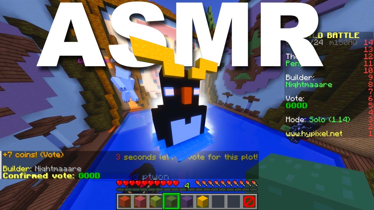 ASMR GAMING WHILE HIGH 🍃 MINECRAFT BUILD BATTLE KEYBOARD SOUNDS
