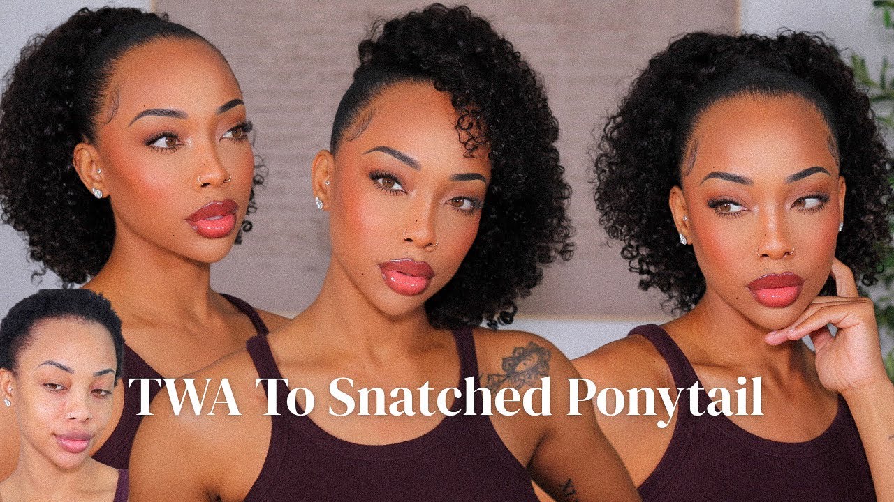 Easy Sleek Ponytail on Short Natural Hair(Beginner-Friendly TWA Style) | Updated 2025- ft CurlsQueen