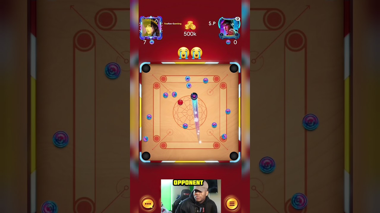 World best fair gameplay In Carrom pool 😂 with hide AutoPlay 😂 #carrompool #shorts