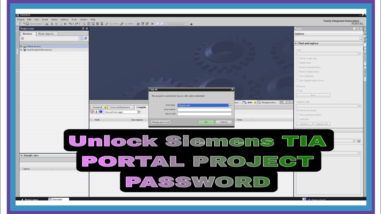 Unlock Siemens TIA Portal Project Password