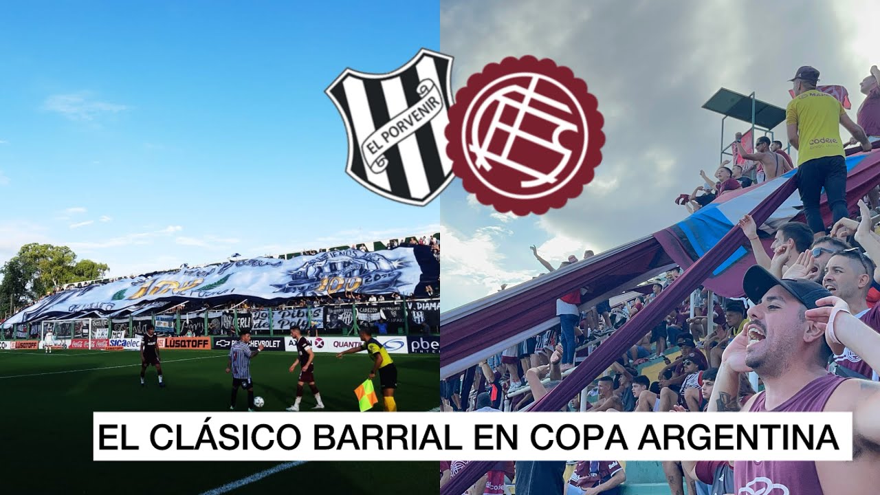 UN CLÁSICO que RESURGIÓ TRAS 40 AÑOS/ EL PORVENIR-LANÚS: Caravana y las dos hinchadas.