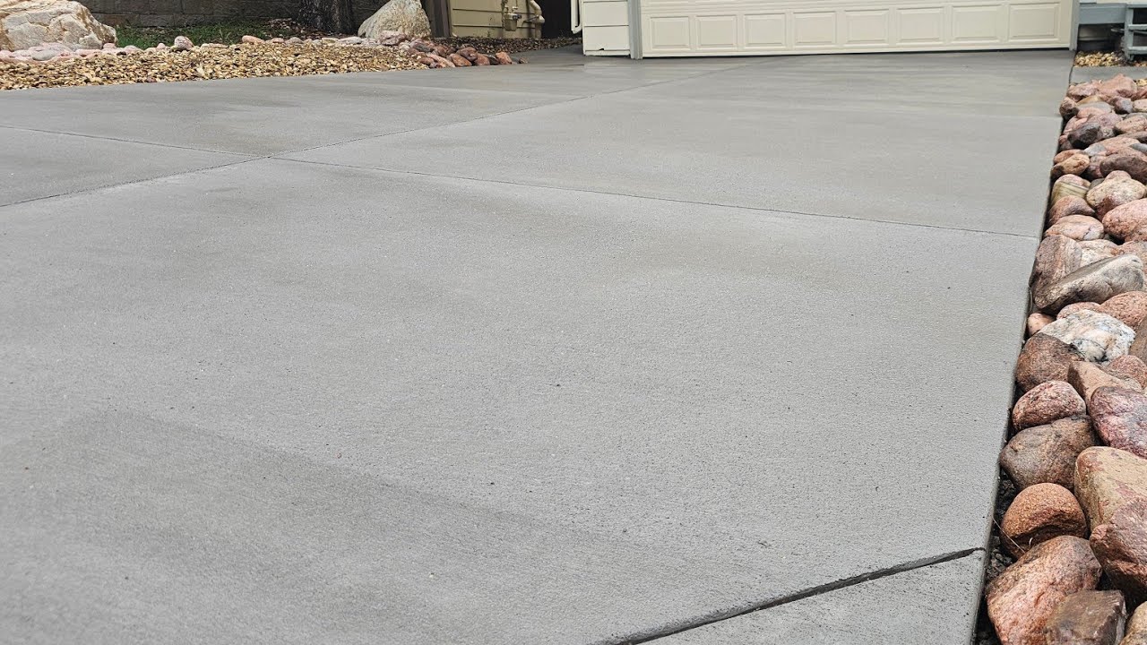 Replacing a concrete driveway.
