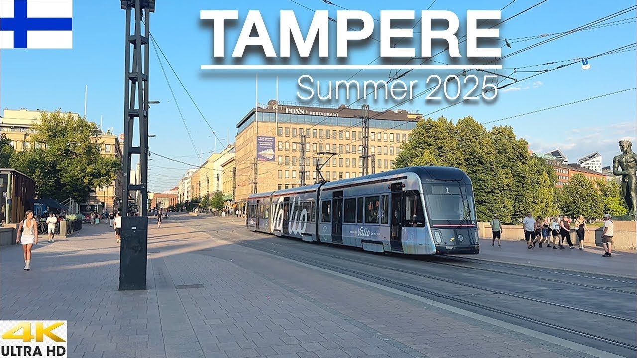 TAMPERE [4K] CITY CENTER SUMMER WALK  - the Most populous inland city in Nordic countries | FINLAND 