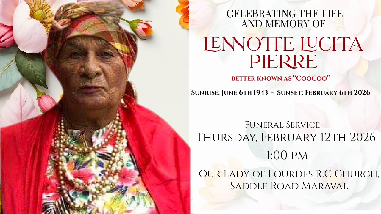 The Funeral Service of Lennotte Lucita Pierre (better known as &ldquo;CooCoo&rdquo;)