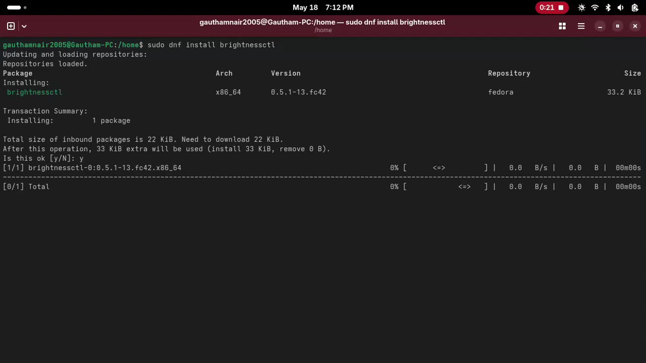 How to change the screen brightness through command line in linux?