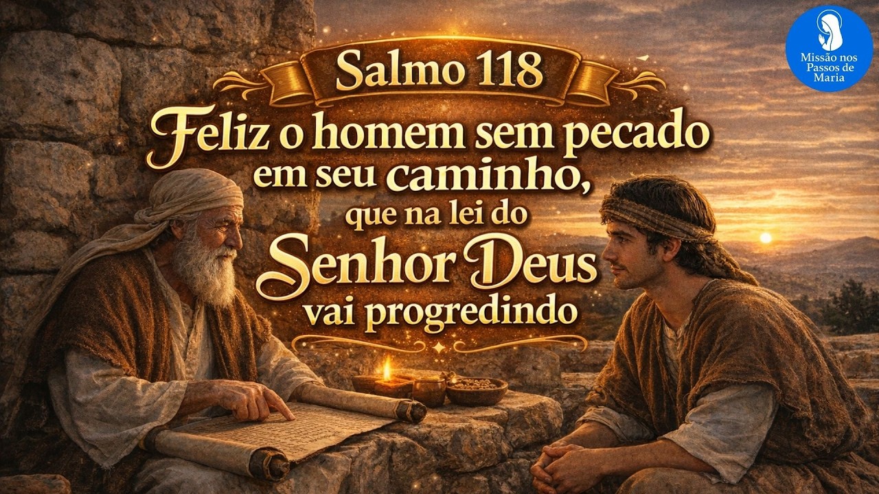Salmo 118 - Feliz o homem sem pecado em seu caminho, que na lei do Senhor Deus vai progredindo