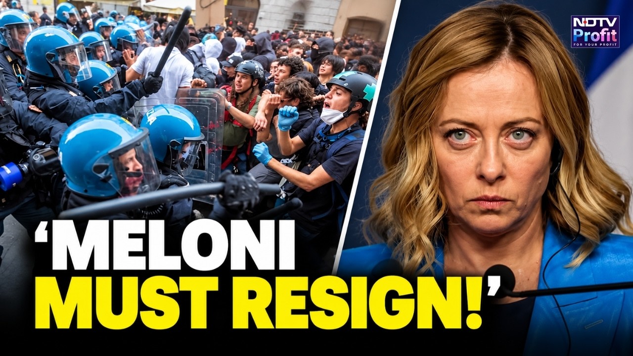 Massive Protests In Italy: Meloni Faces Anger As Riot Police Clash With Demonstrators In Naples