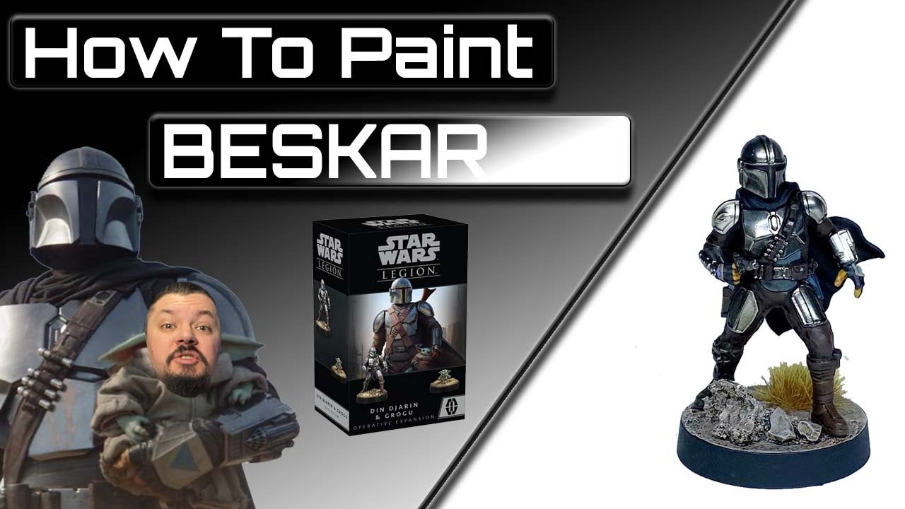 How to PAINT BESKAR!!   Din Djarin Star Wars Legion TUTORIAL  EASY and FAST