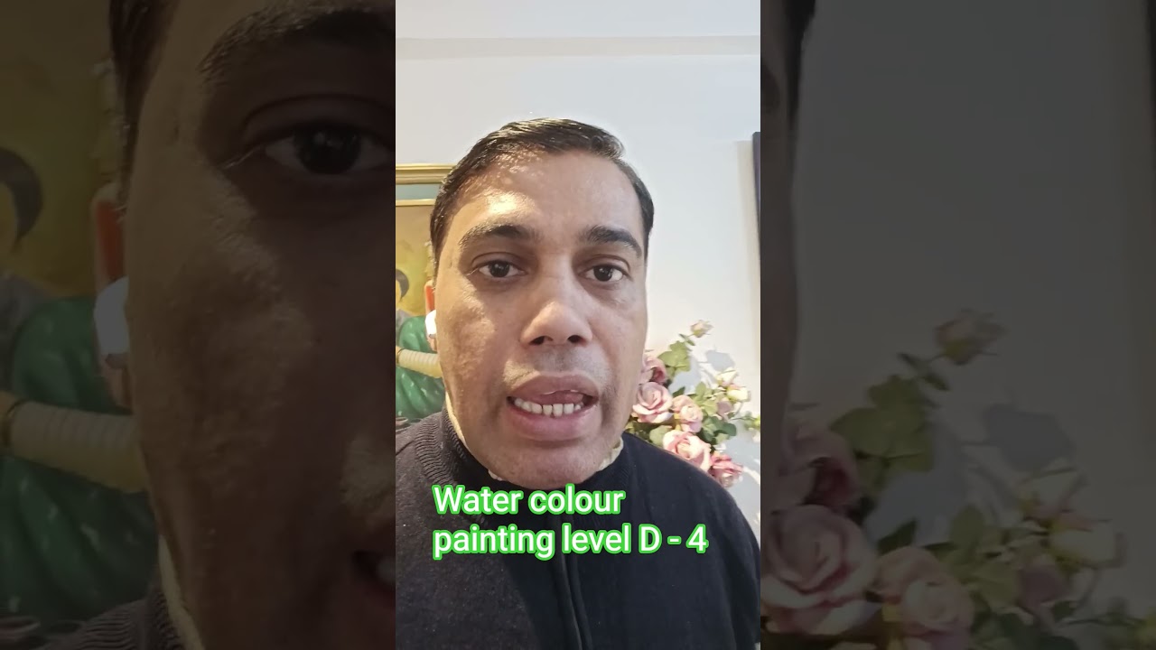 technique of watercolor painting on sheet with level - D