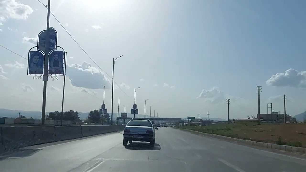 Iran,Kermanshah,Shahabad Highway to Bisotun Road⛅️⛅️⛅️🌕🌕🌕🌻🌻🌻🖼
