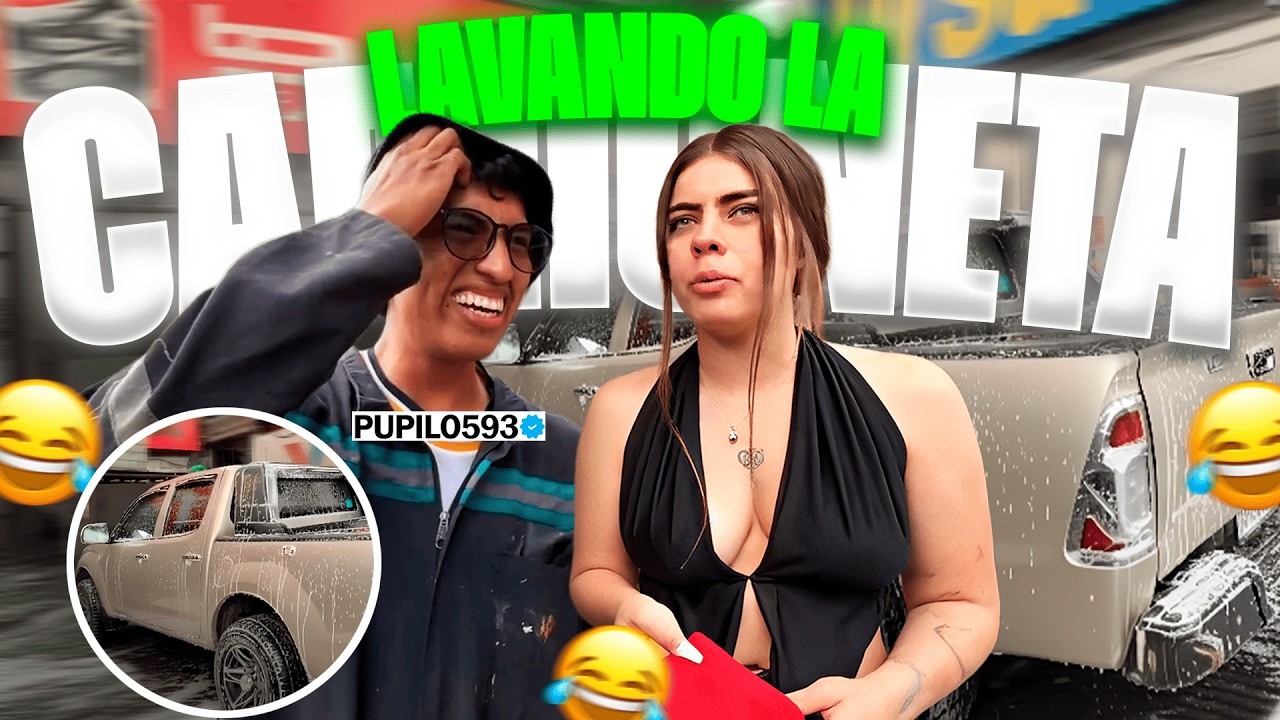 PUPILO LAVANDO SU CAMIONETA POR PRIMERA VEZ CON AMIGAS🥵🔥 | PUPILO593