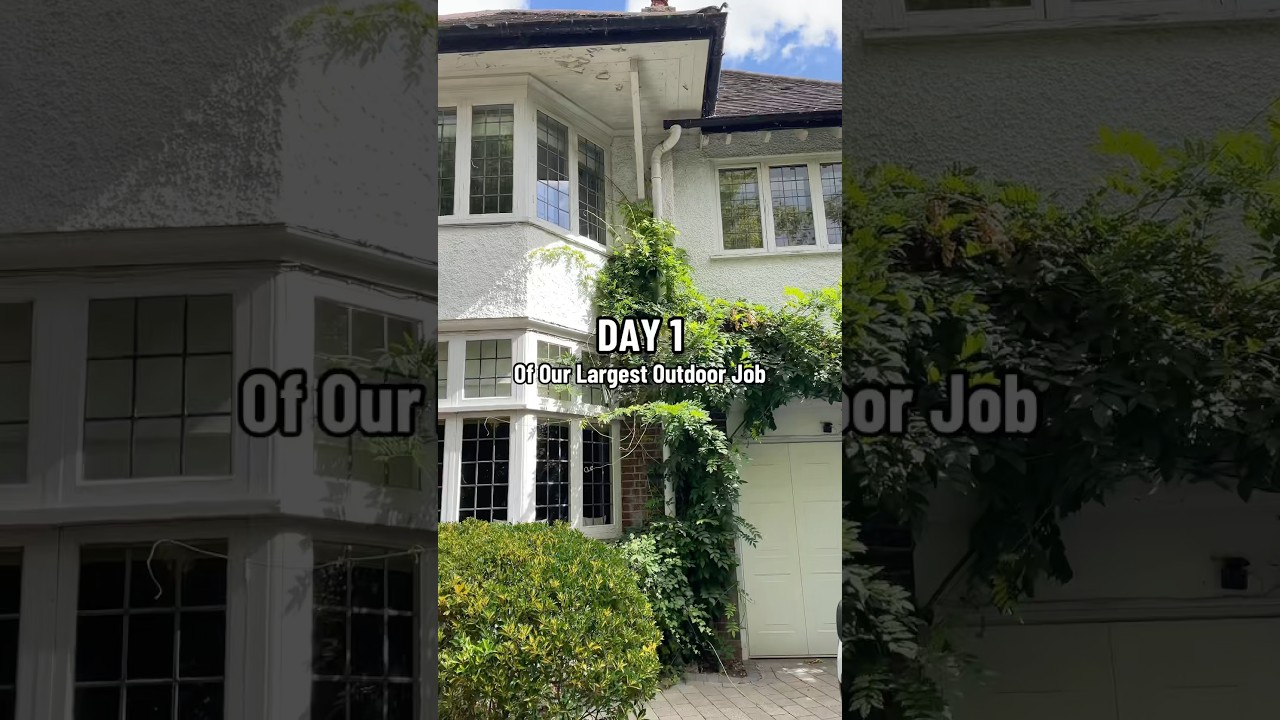 DAY 1 of our largest outdoor job yet! #minivlog #day1 #painting