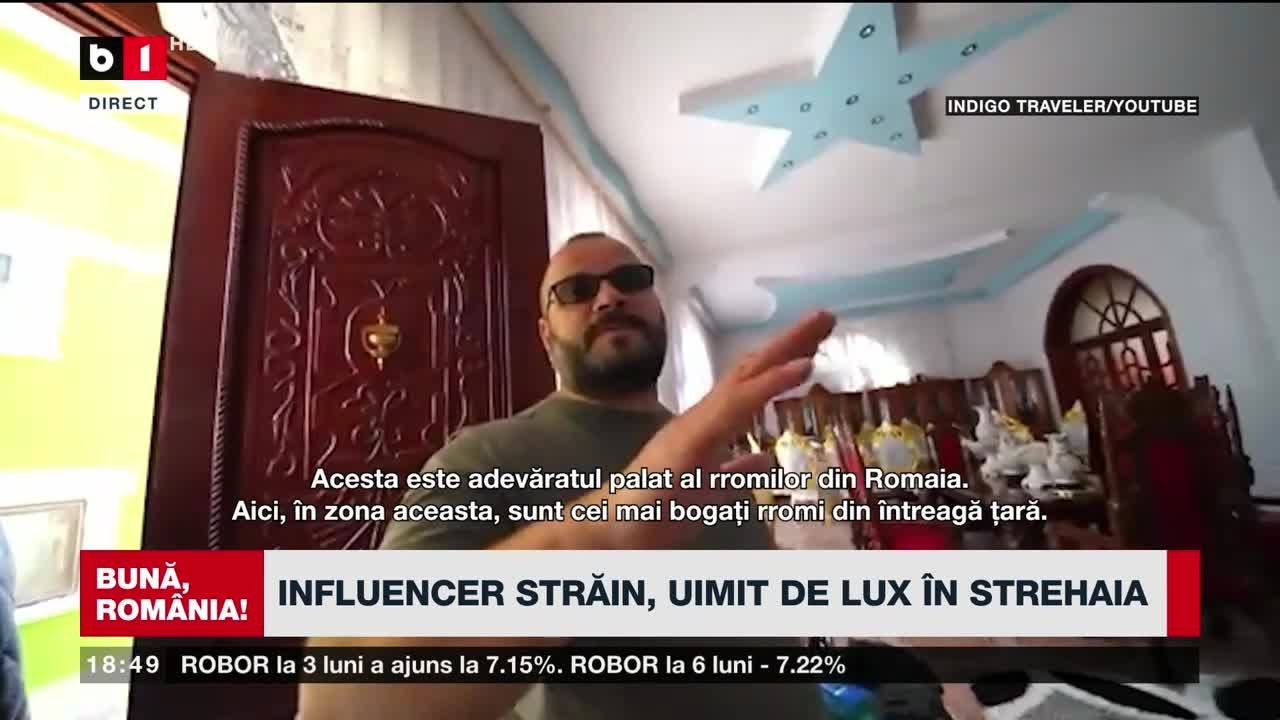 Vlogger străin, uimit de luxul din Strehaia. Cum trăiesc romii bogați din Strehaia