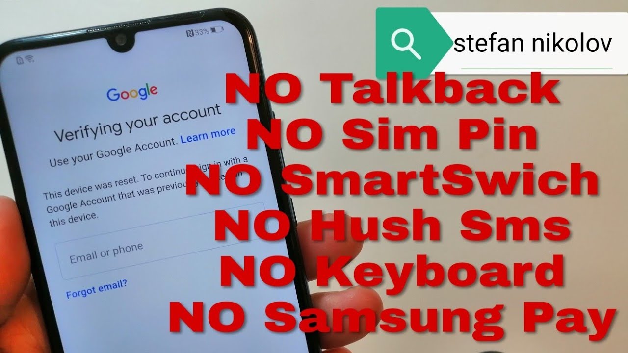 BOOM!!! Samsung A40 SM-A405F. Remove Google Account.Bypass FRP.
