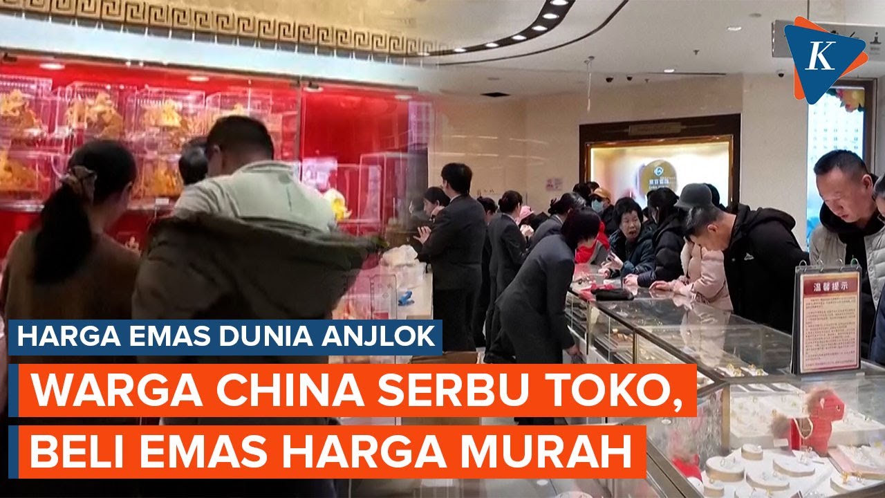Harga Emas Anjlok, Warga China Serbu Toko Emas, Beli dengan Harga Murah