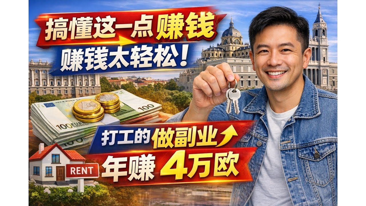 #在国外如何赚钱 #马德里二房东真的赚钱吗？#西班牙如何赚钱 #分享我做副业二房东年入四万欧 #马德里民宿赚钱方法 #马德里租房 #搞钱 #出国赚钱方法 #如何快速赚钱 #被动收入 #副业赚钱 