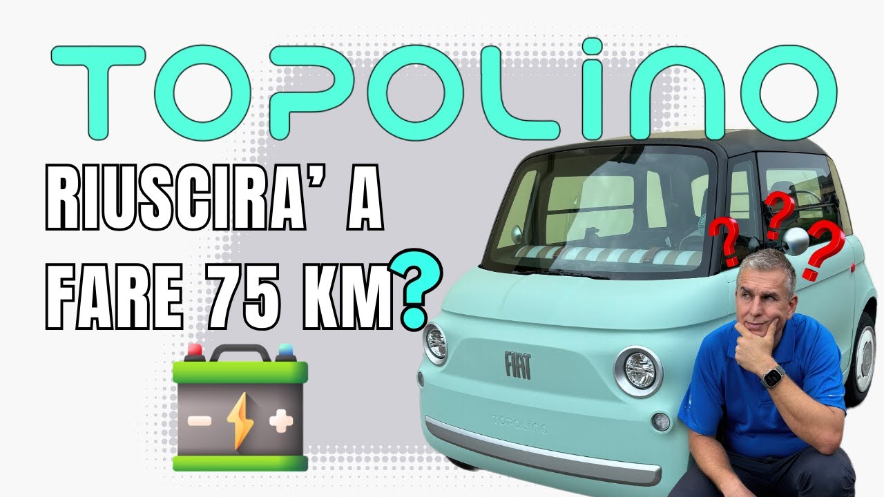 FIAT TOPOLINO 🇮🇹 TEST LONG RANGE 75KM BATTERIA