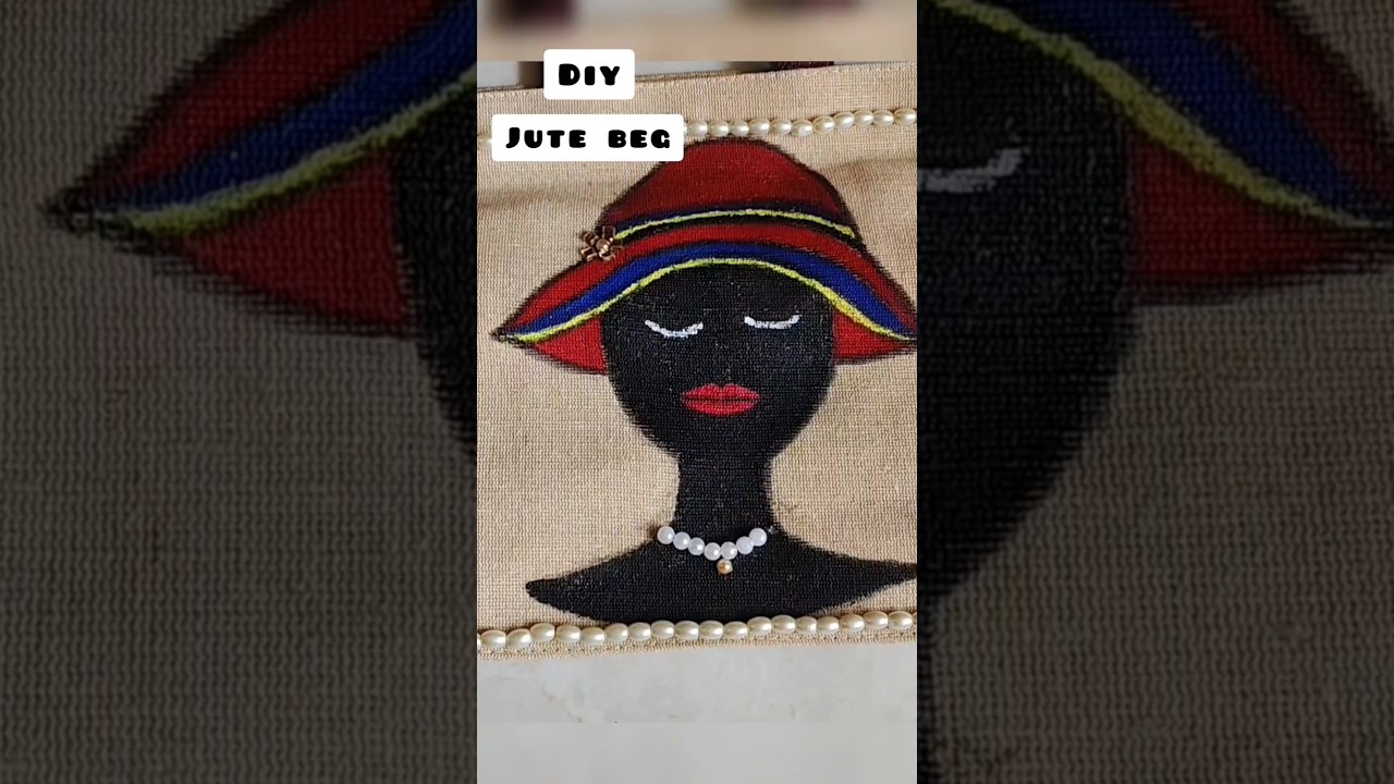 Painting on Cute Jute Bag 🛍️ 