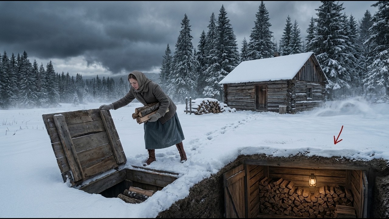 When Blizzard Was 3 Days Away — She Built an Underground Firewood Shed and Had Dry Logs All Winter