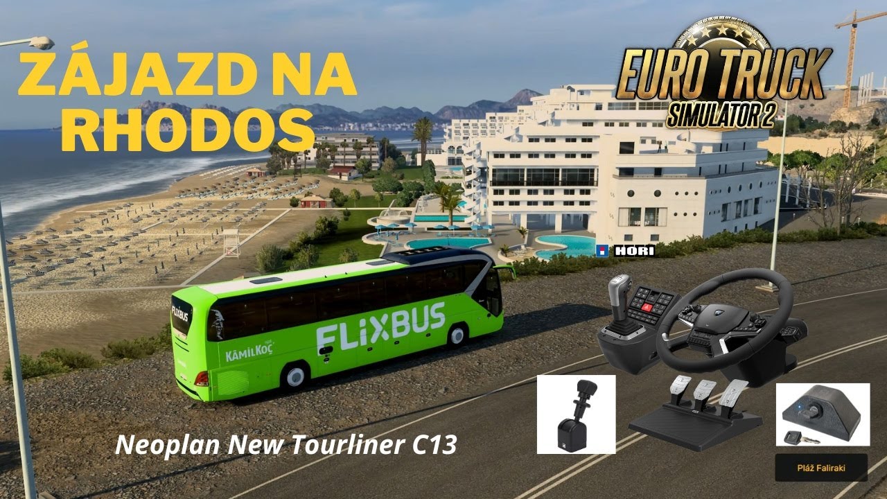 Zájazd do rezortu na Rhodos - Neoplan New Tourliner C13 - Hori Force Feedback Truck Control System
