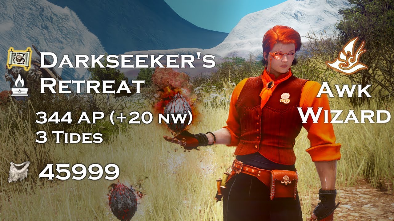 BDO | Darkseeker's Retreat 3 tides 45999 (L2, Agris Fever) | Awakening Wizard 344 AP