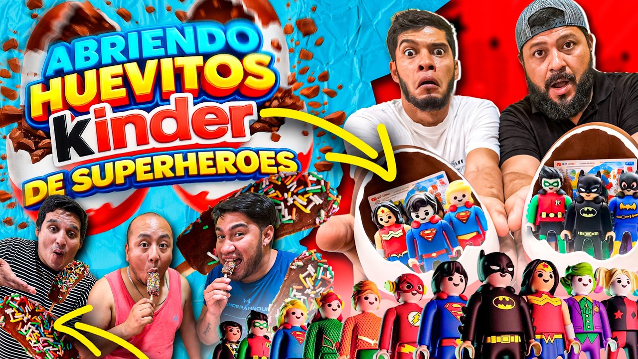 🔥abrimos 27 HUEVITOS KINDER con TIO COKI🔥 coleccion completa DC COMICS | (CHOCOBANANAS PARA EL CREW)