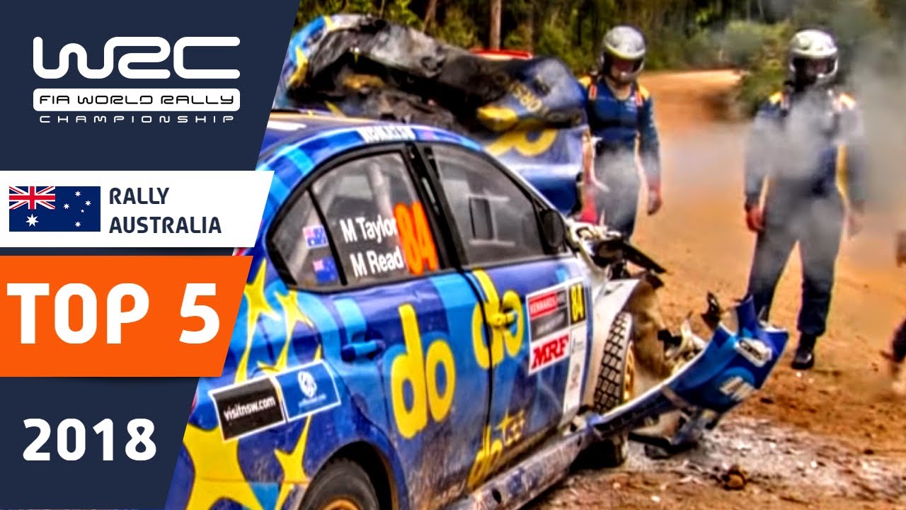 WRC Rally Australia 2018 - Top 5 Highlights: Rally CRASHES, BIG Rally Jumps and WRC Champions.