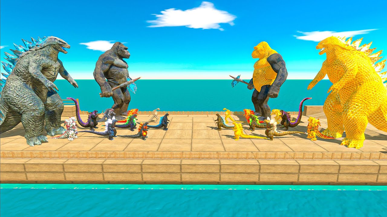Honey War on Ship - Godzilla x Kong vs Honey Itself - Animal Revolt Battle Simulator