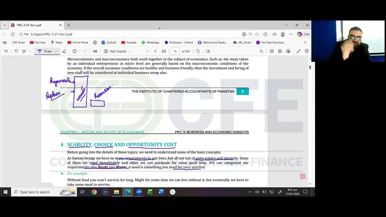 LECTURE NO.02|PRC 03|NATURE AND SCOPE OF ECONOMICS |Scarcity, Choice And Opportunity Cost|